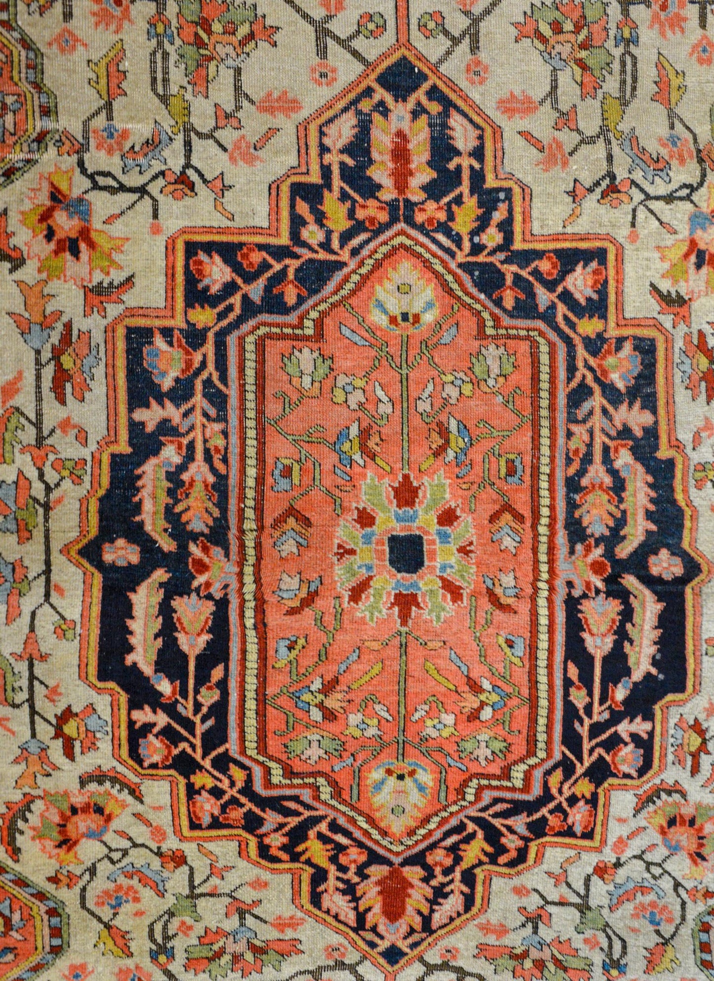 Wild Early 20th Century Sarouk Farahan Rug For Sale