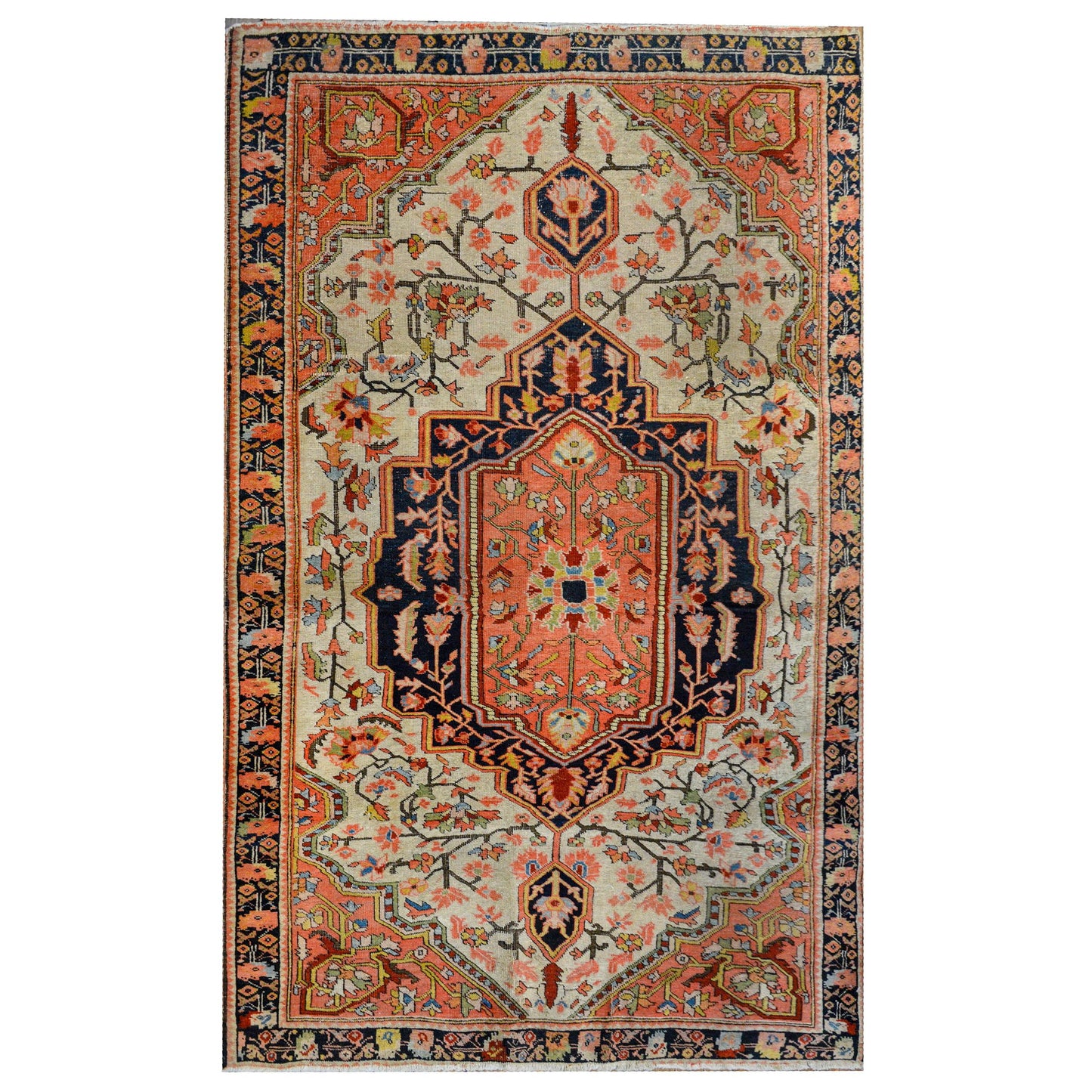 Wild Early 20th Century Sarouk Farahan Rug For Sale