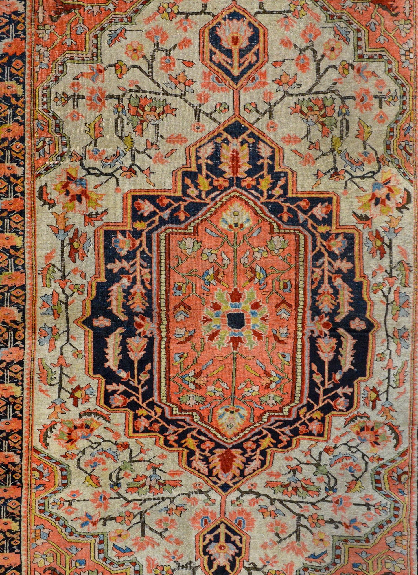 Wild Early 20th Century Sarouk Farahan Rug For Sale
