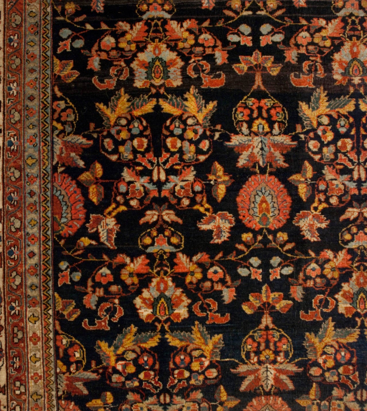 19th Century Kashan Rug For Sale
