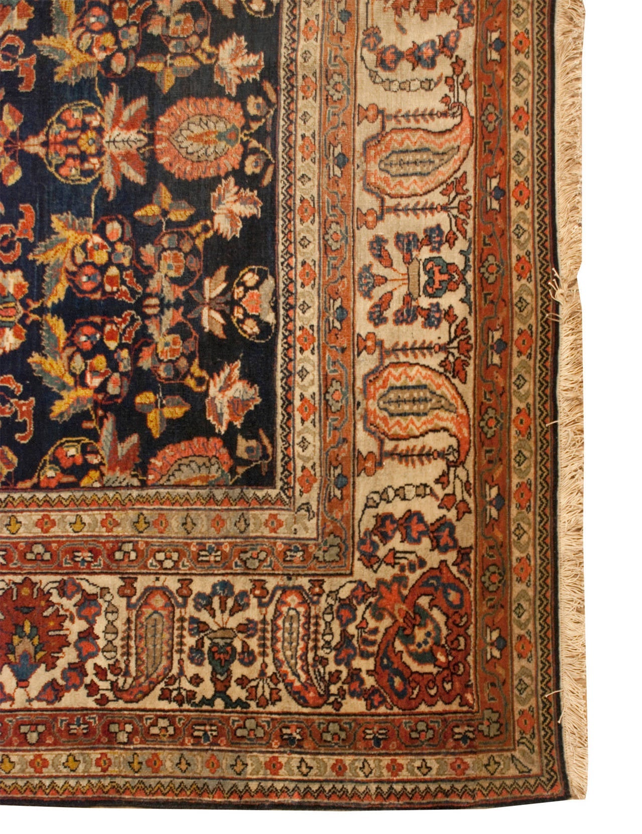 19th Century Kashan Rug For Sale