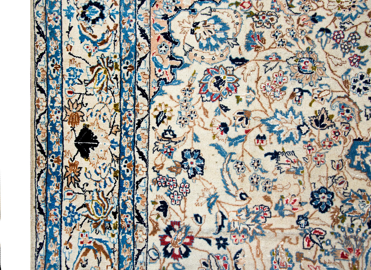 Vintage Persian Naein Rug For Sale