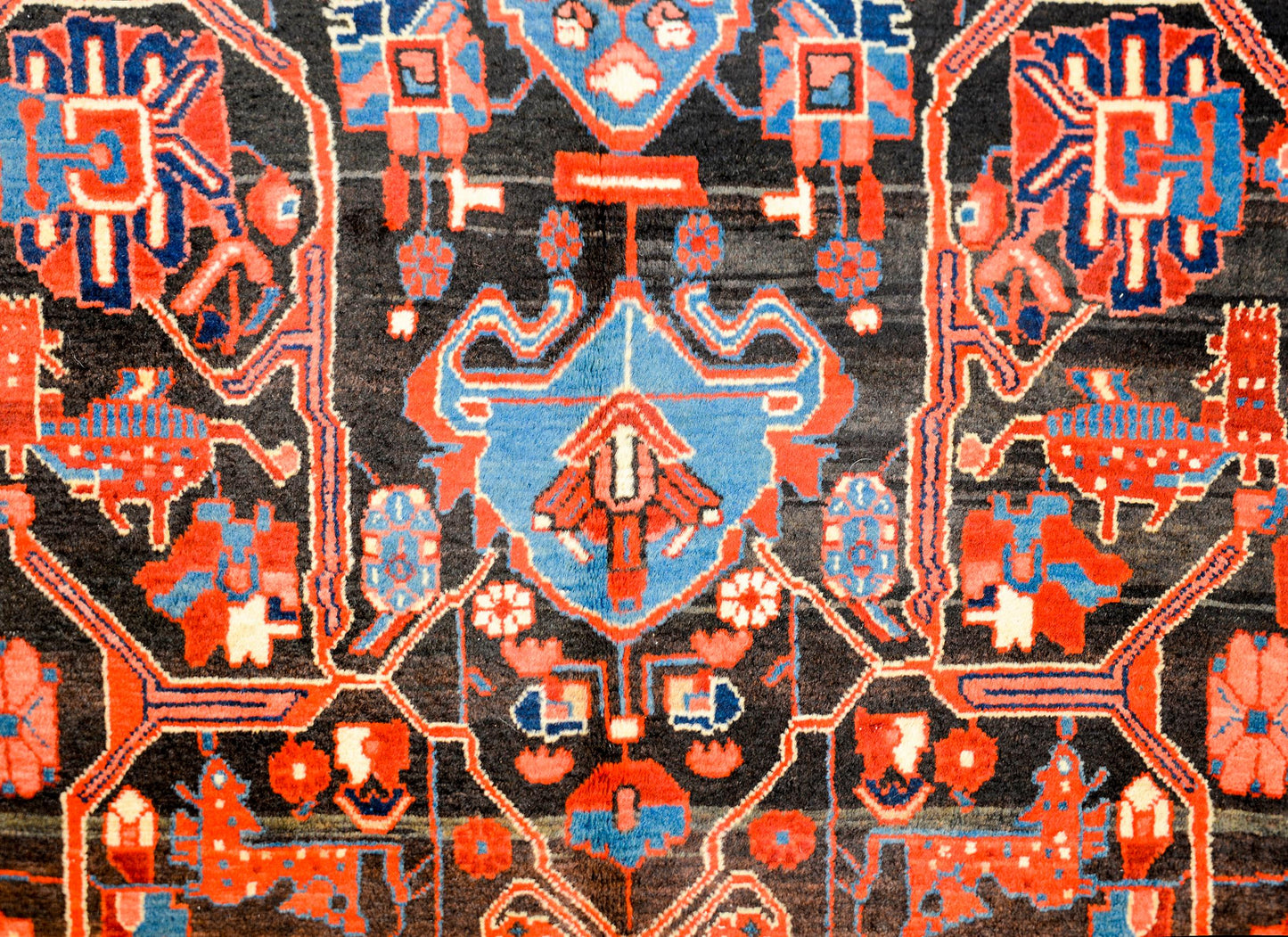 Fanstastic Vintage Persian Mezlaghan Rug For Sale