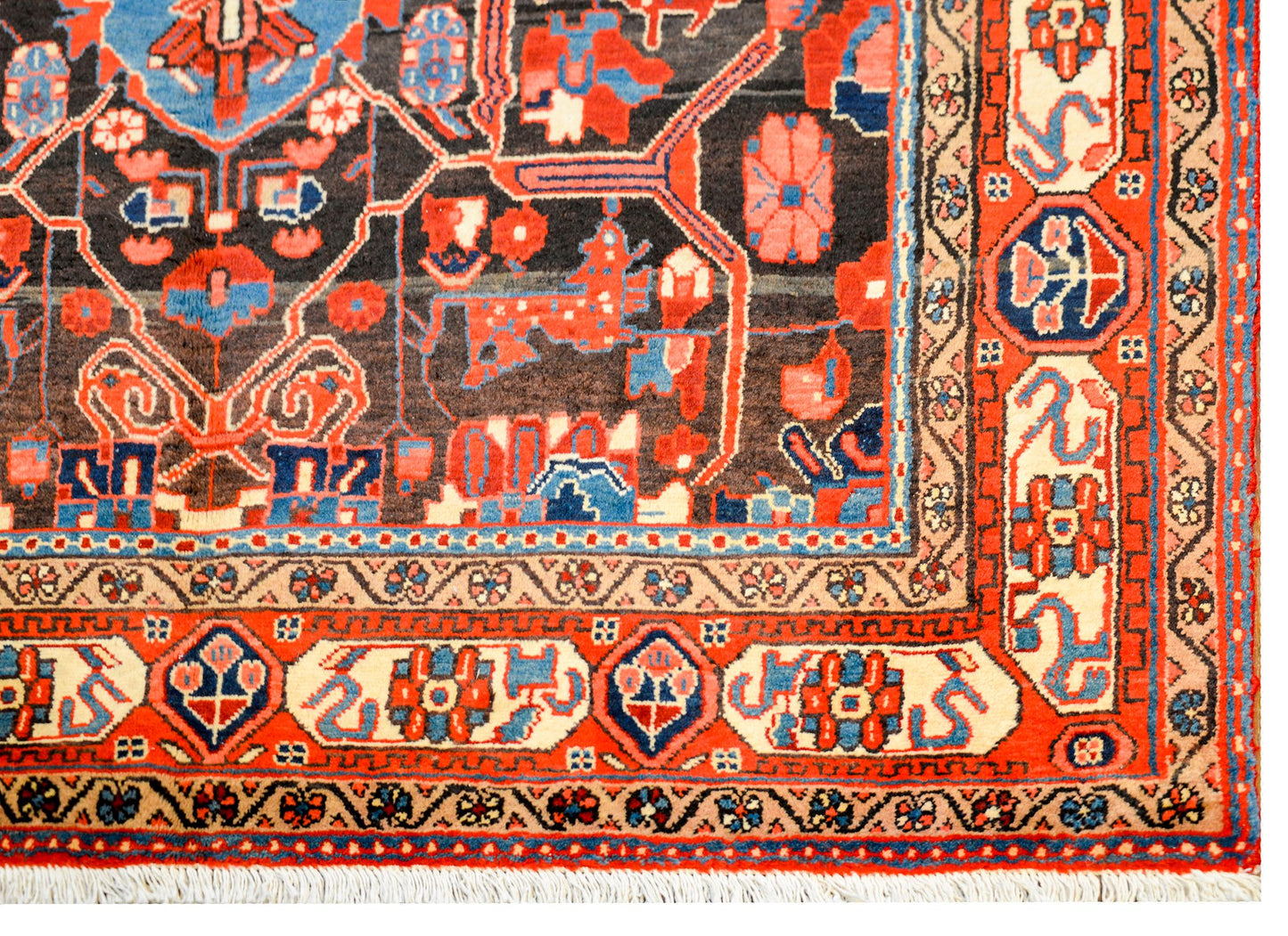Fanstastic Vintage Persian Mezlaghan Rug For Sale