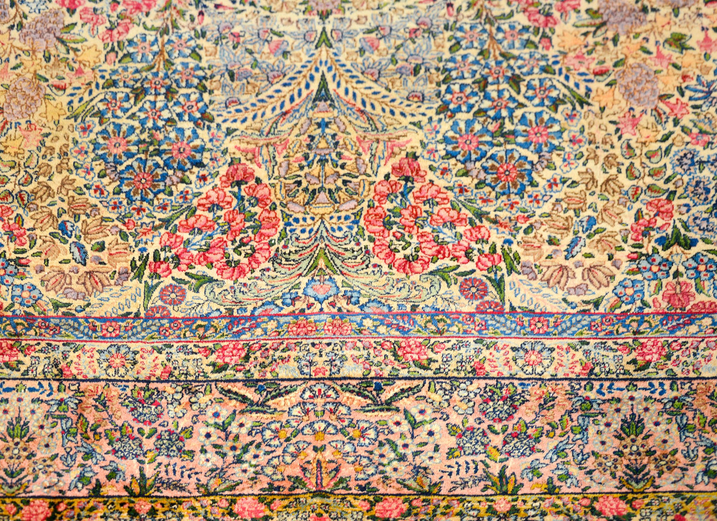 Early 20th Century Persian Lavar Kirman Rug For Sale