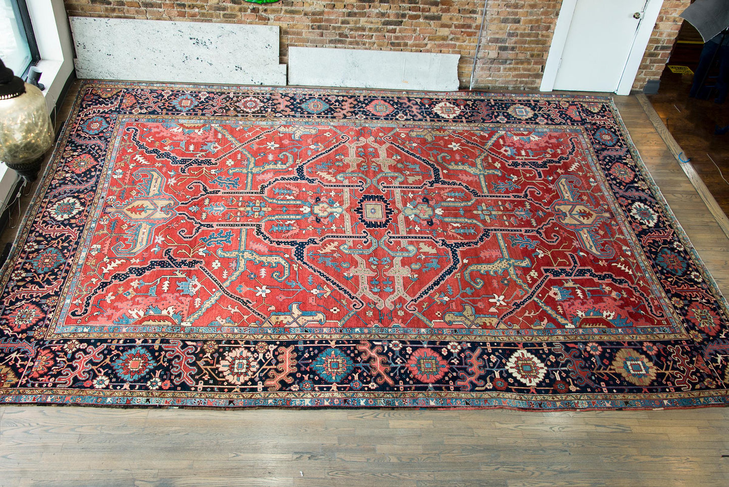 Late 19th Century Persian Serapi Rug For Sale