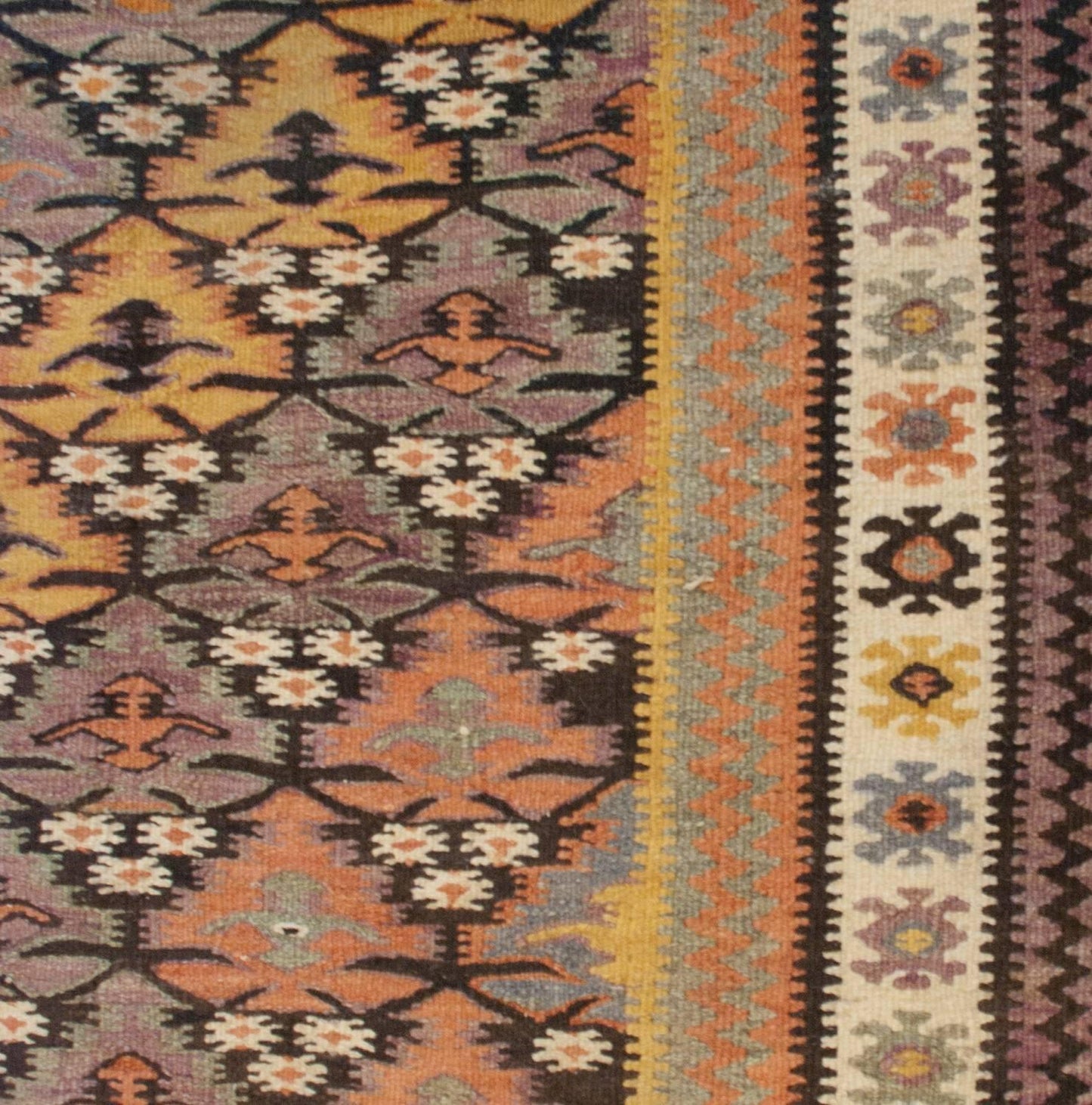 Wonderful Early 20th Century Qazvin Kilim For Sale
