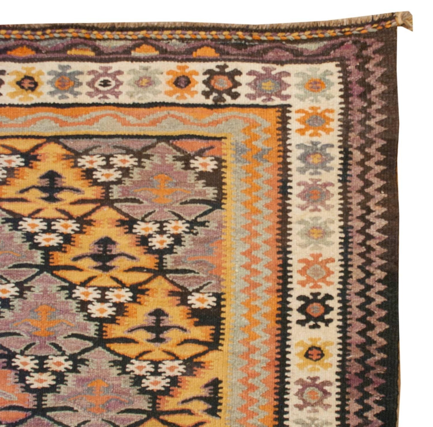 Wonderful Early 20th Century Qazvin Kilim For Sale