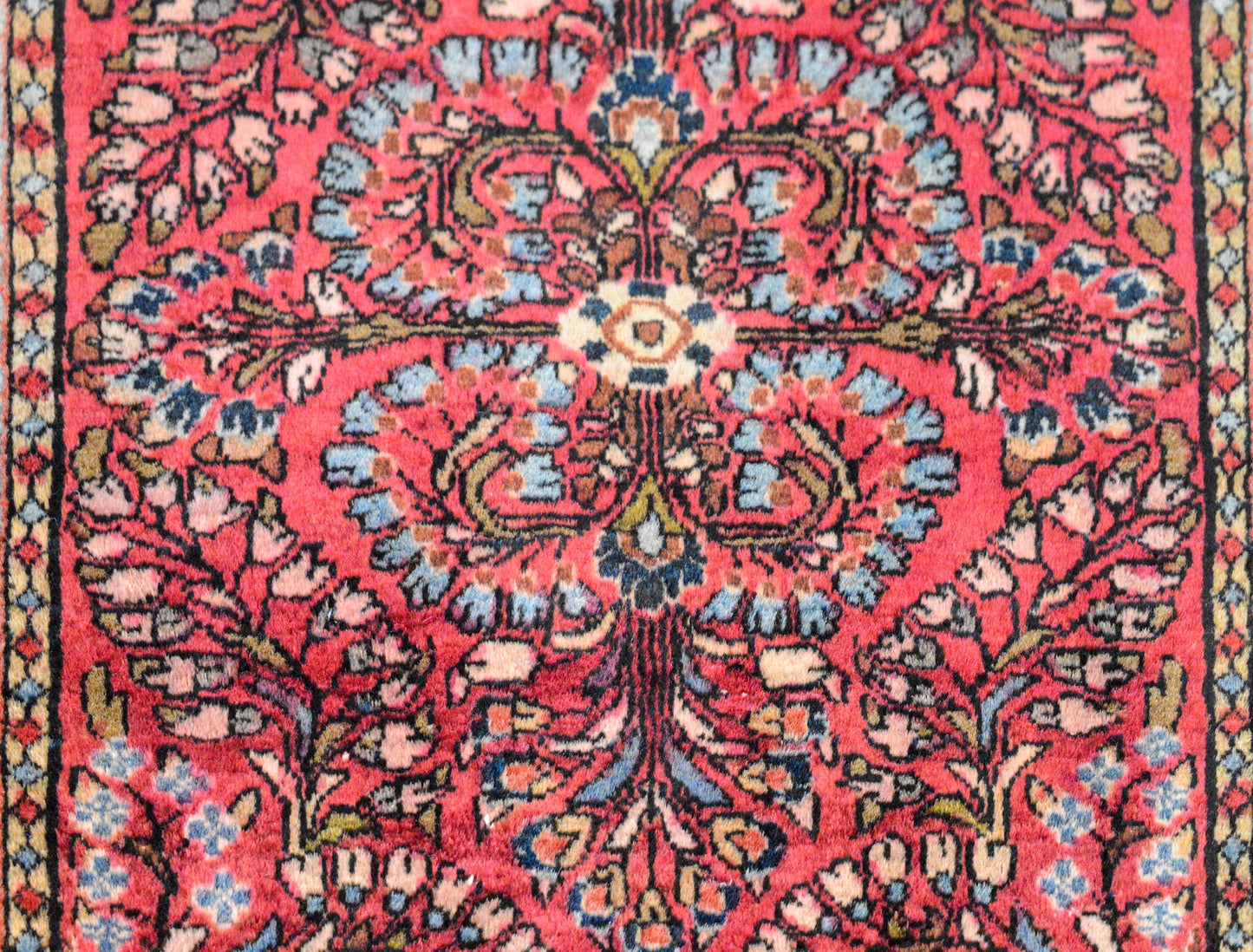 Petite Early 20th Century Sarouk Rug For Sale