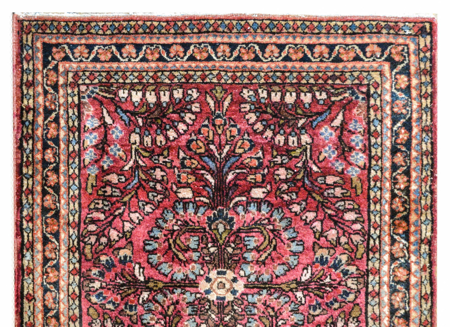 Petite Early 20th Century Sarouk Rug For Sale
