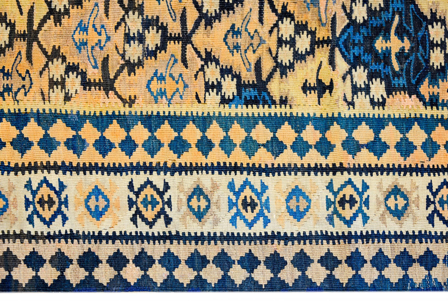 19th Century, Qazvin Kilim Rug For Sale