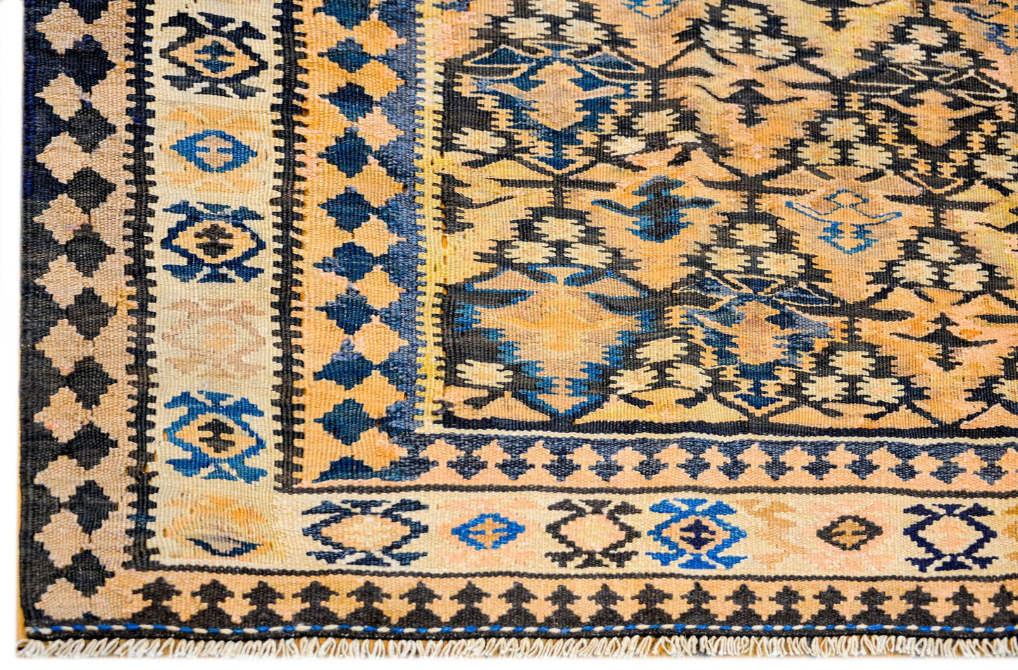 19th Century, Qazvin Kilim Rug For Sale