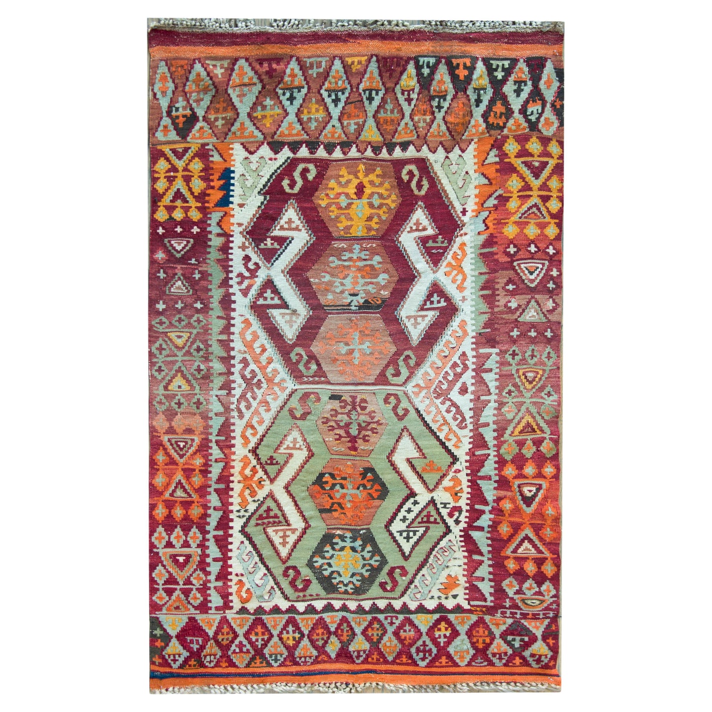 Vintage Turkish Konya Kilim For Sale