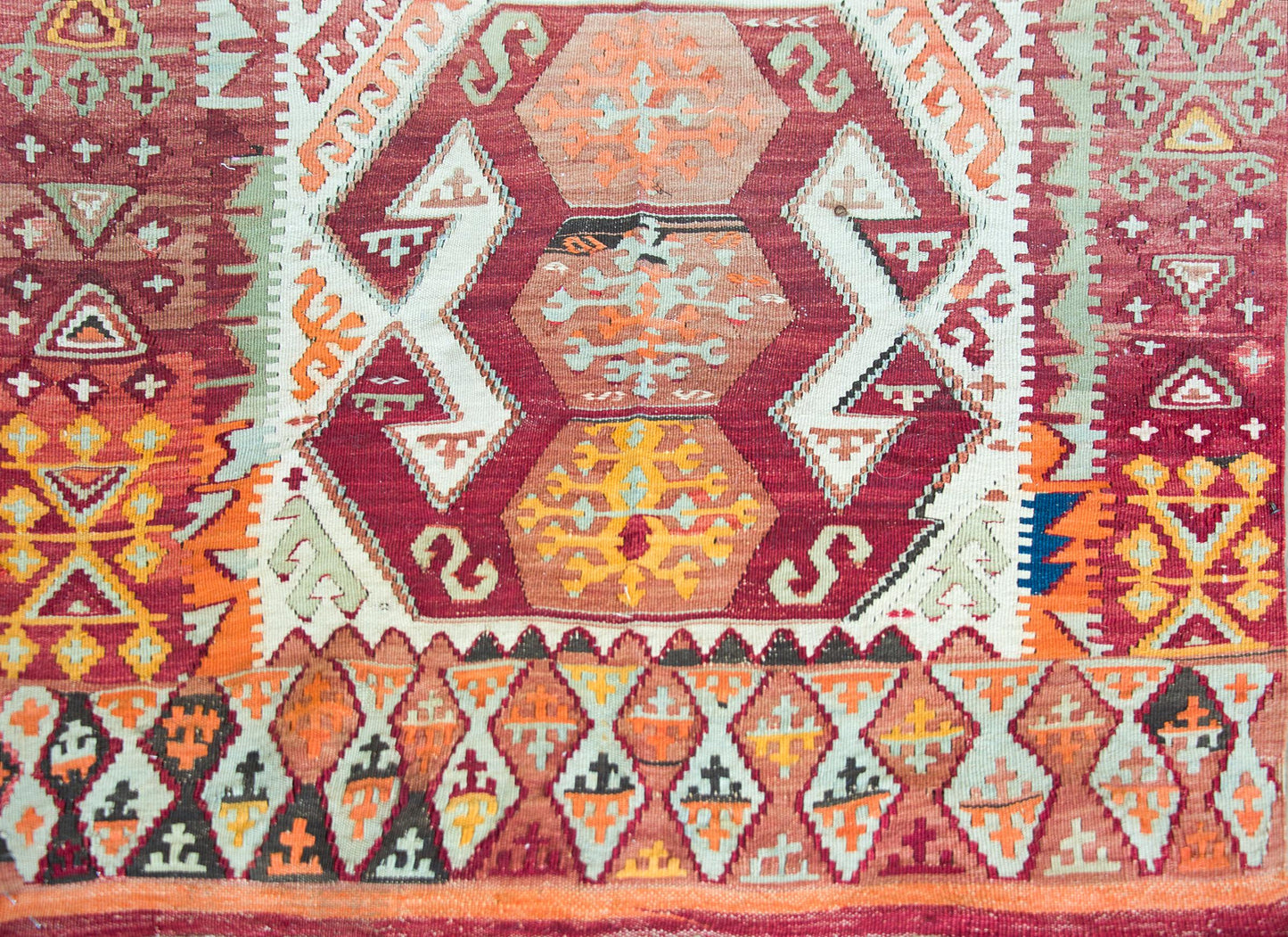 Vintage Turkish Konya Kilim For Sale