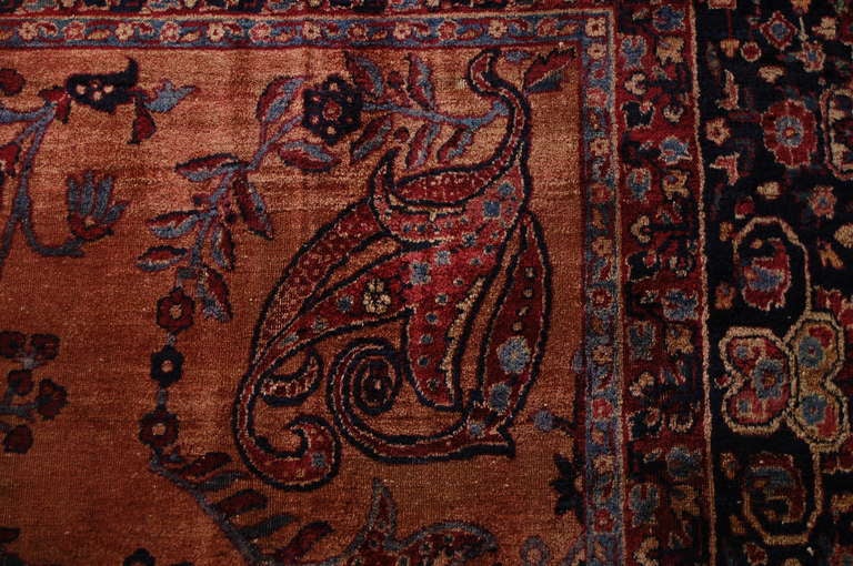 19th Century Persian Lavar Kirman Rug For Sale