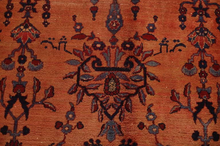 19th Century Persian Lavar Kirman Rug For Sale