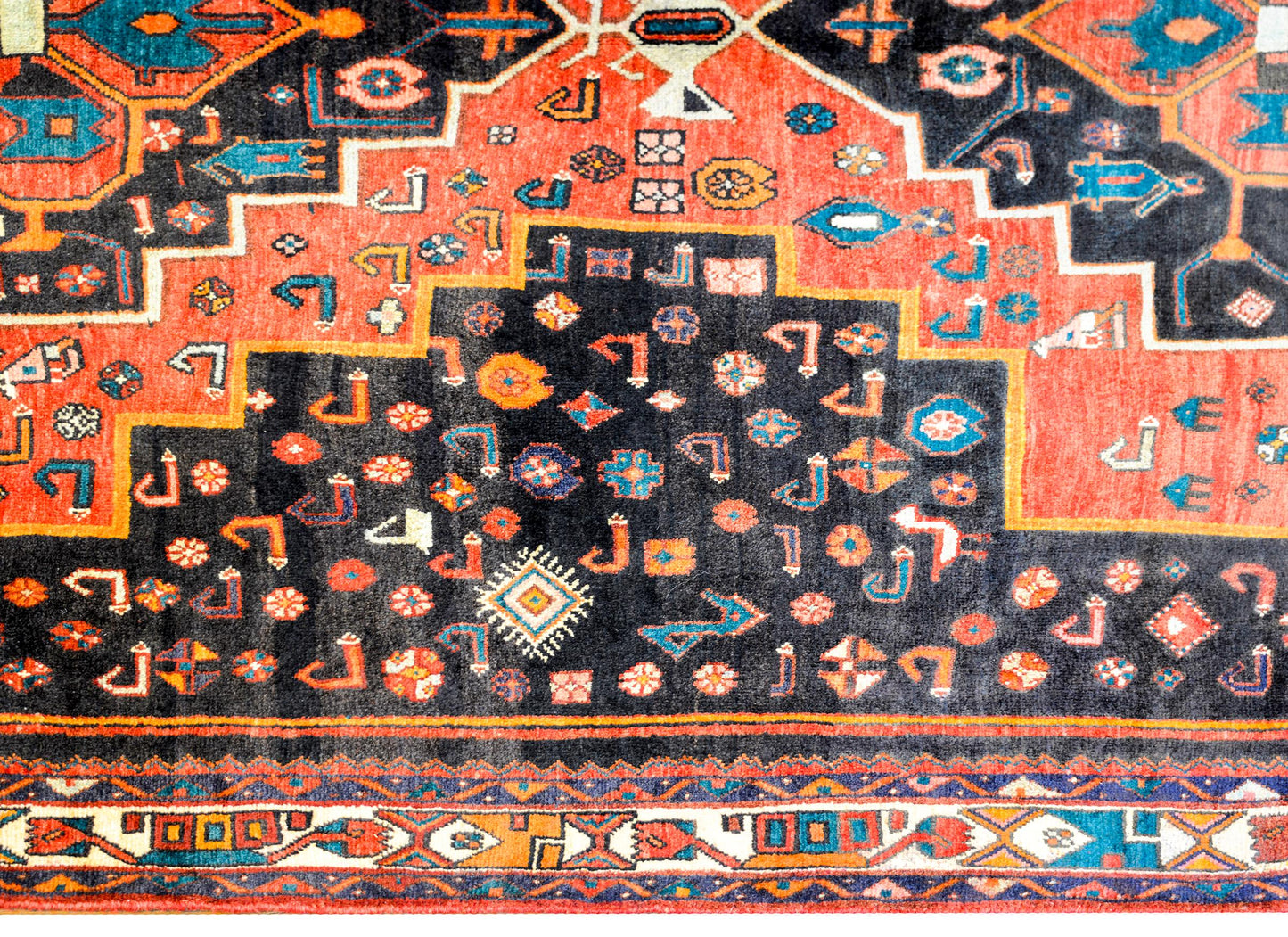 Beautiful Vintage Mazleghan Rug For Sale