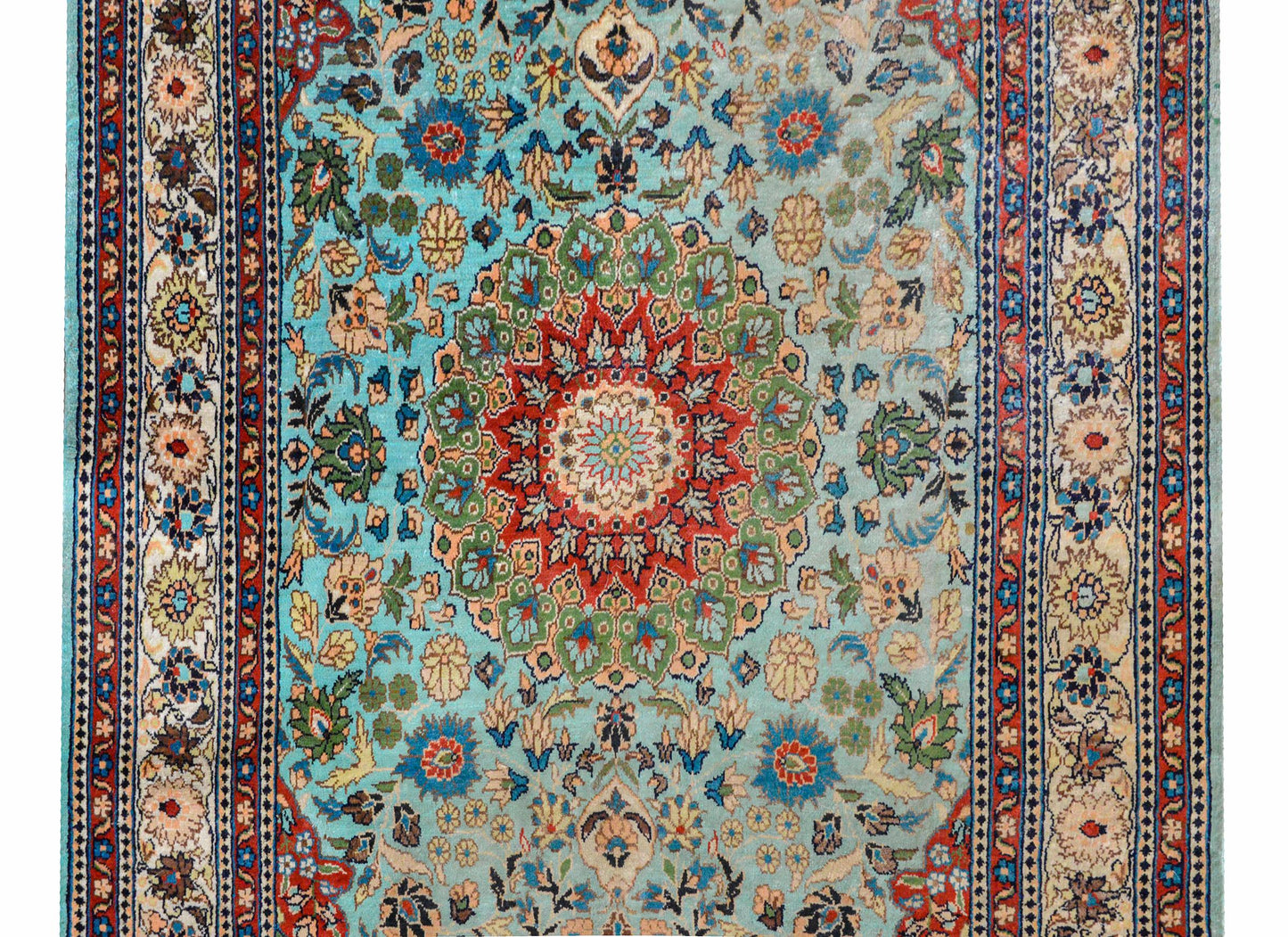 Vintage Chinese Silk Rug For Sale