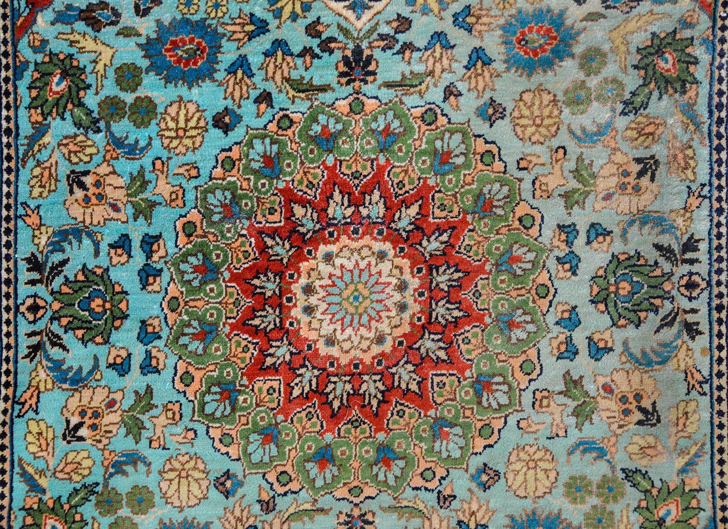 Vintage Chinese Silk Rug For Sale