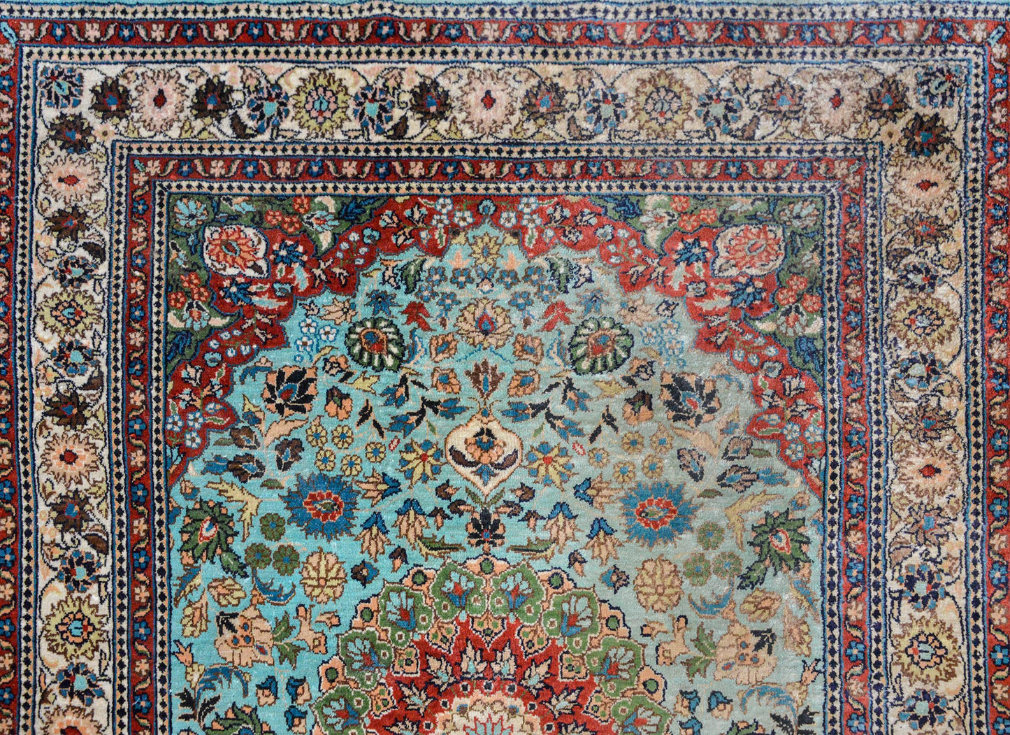 Vintage Chinese Silk Rug For Sale