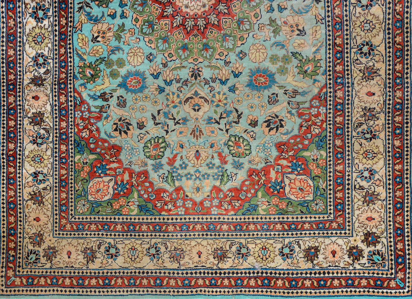 Vintage Chinese Silk Rug For Sale