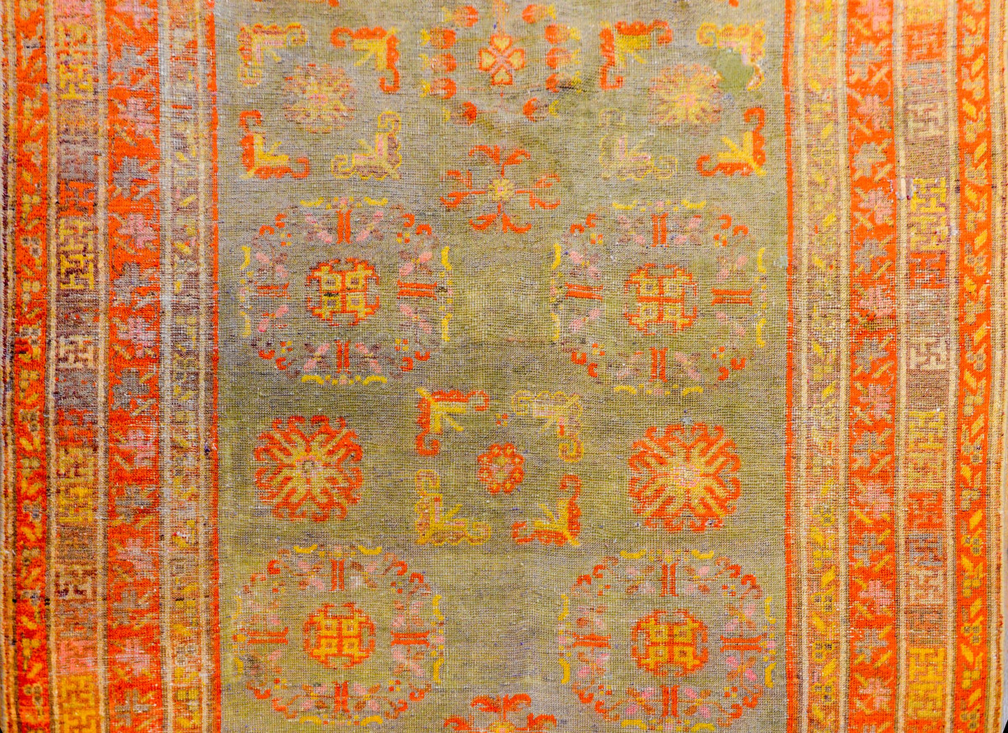 Early 20th Century Central Asian Samarghand Rug For Sale