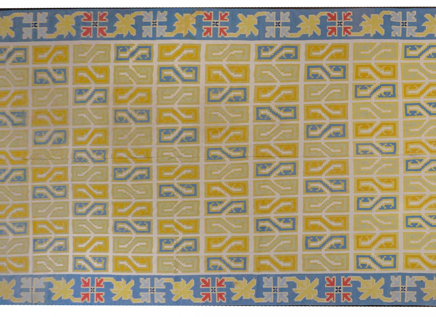 Wonderful Monumental Dhurrie Kilim Rug For Sale