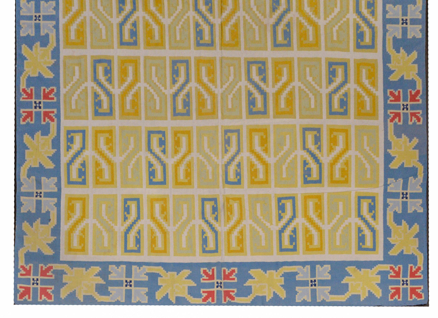 Wonderful Monumental Dhurrie Kilim Rug For Sale