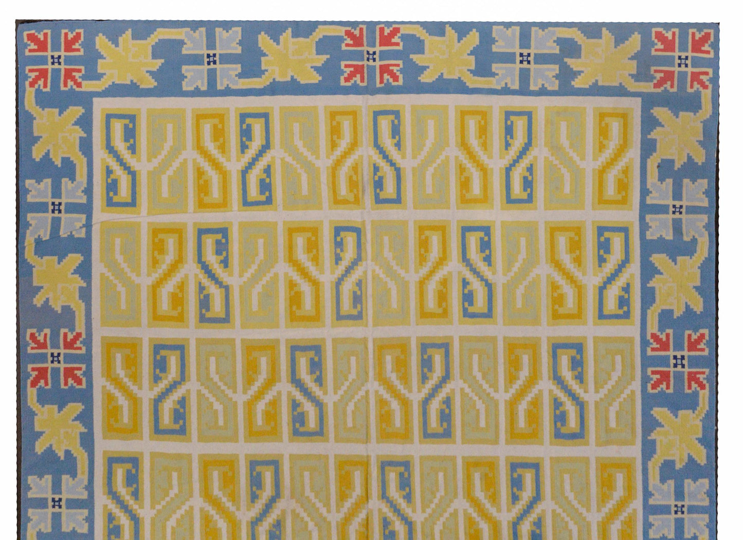Wonderful Monumental Dhurrie Kilim Rug For Sale