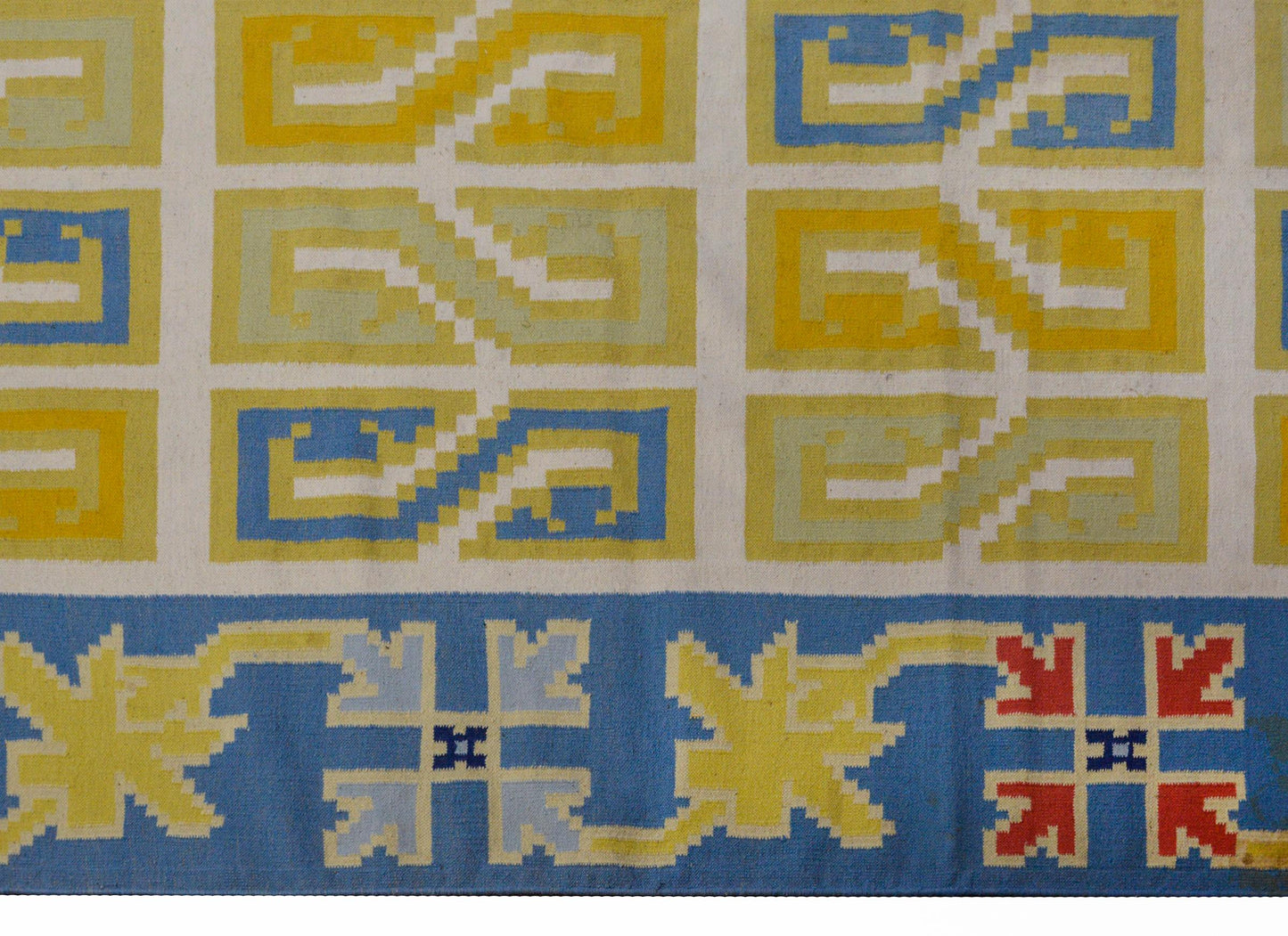 Wonderful Monumental Dhurrie Kilim Rug For Sale