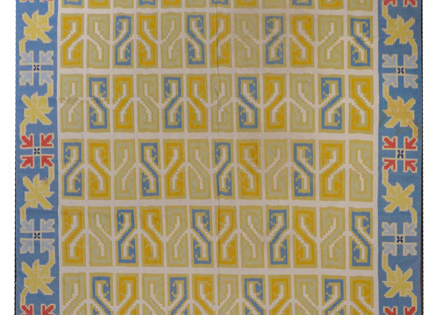 Wonderful Monumental Dhurrie Kilim Rug For Sale