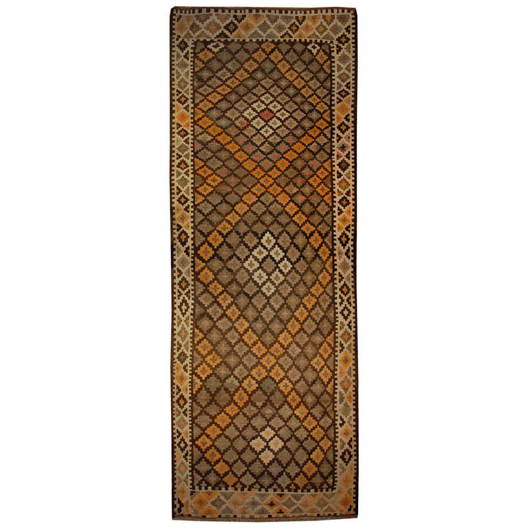 Early 20th Century Persian Kilim Runner For Sale