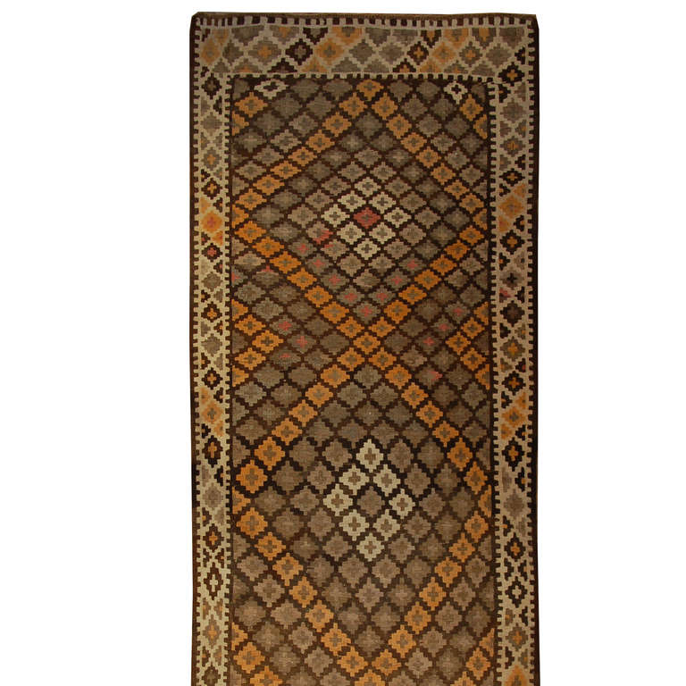 Early 20th Century Persian Kilim Runner For Sale