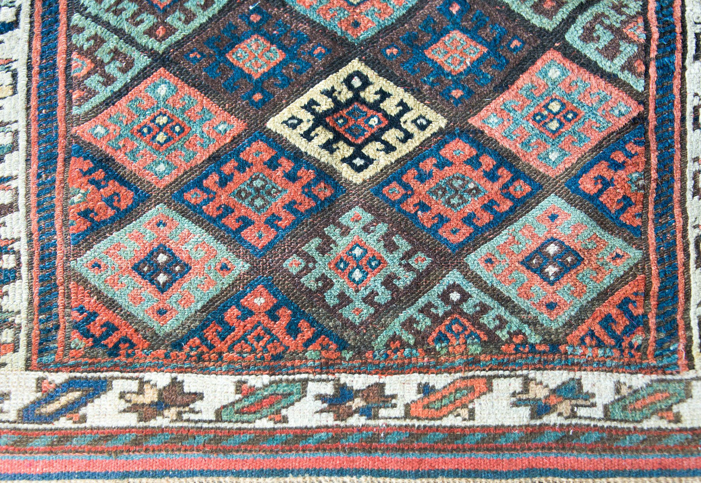 Early 20th Century Kurdish Jaffe Rug For Sale