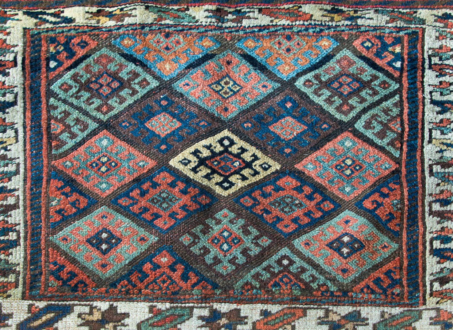 Early 20th Century Kurdish Jaffe Rug For Sale