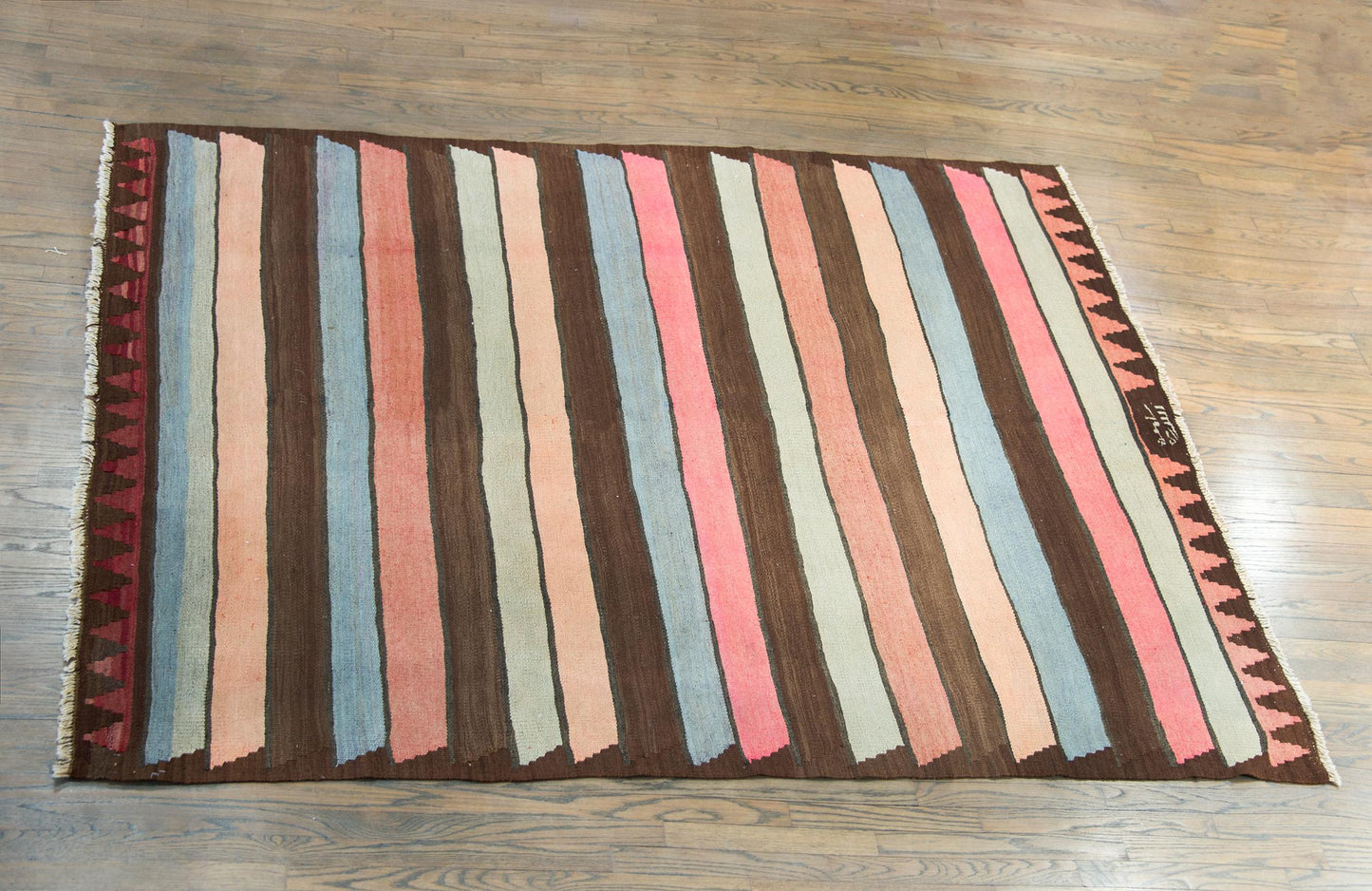 Vintage Persian Zarand Kilim Rug For Sale