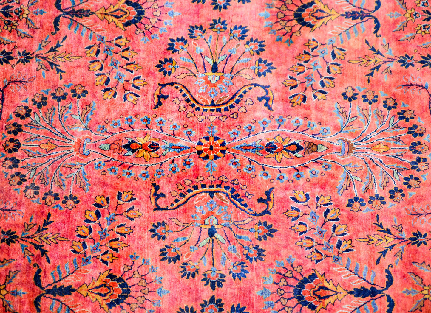 Majestic Early 20th Century Sarouk Mohajeran Rug For Sale