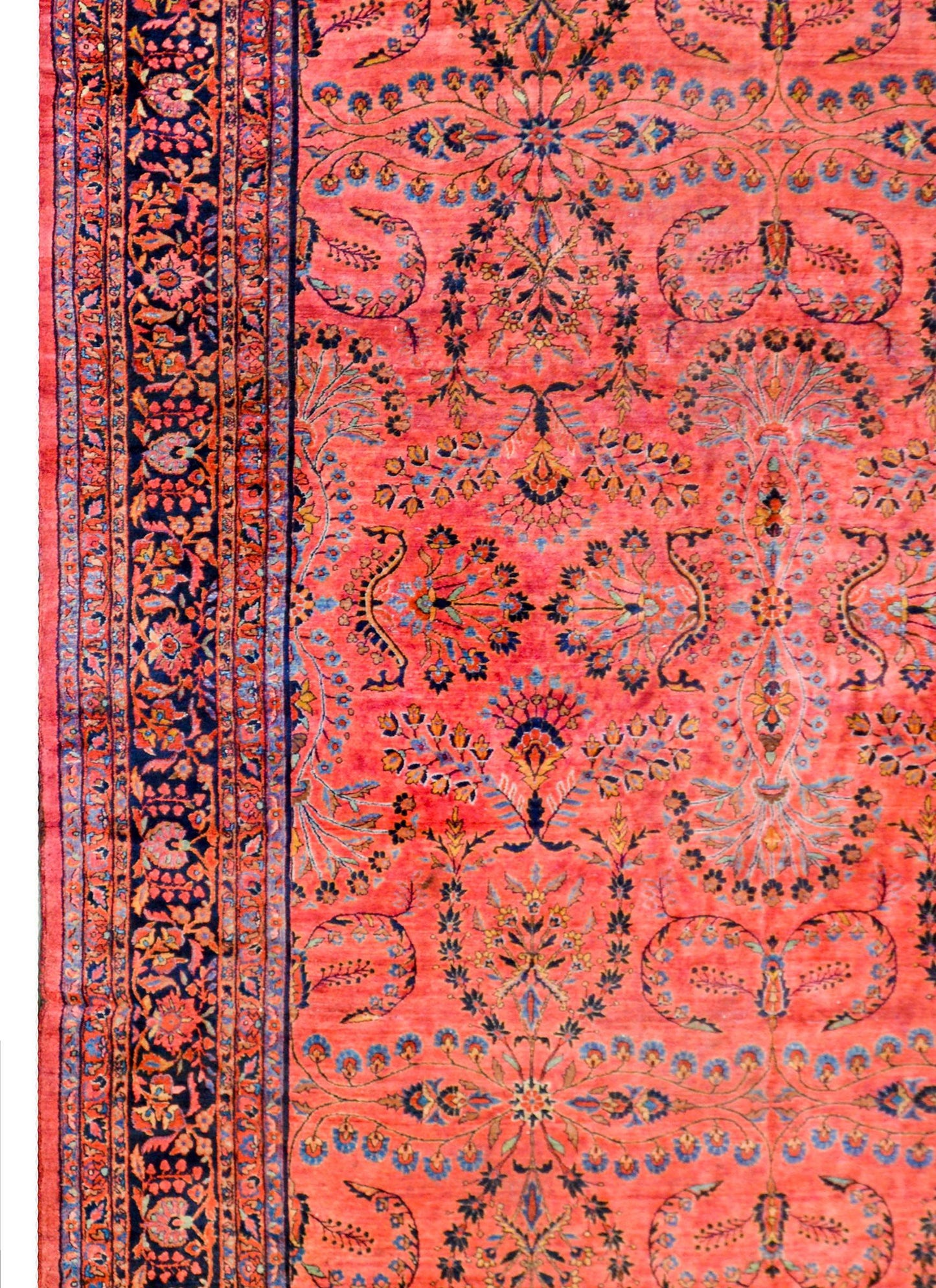 Majestic Early 20th Century Sarouk Mohajeran Rug For Sale