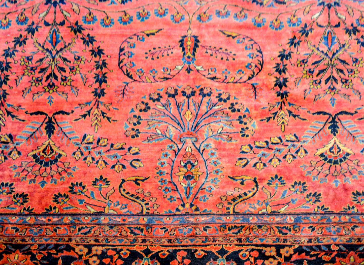 Majestic Early 20th Century Sarouk Mohajeran Rug For Sale