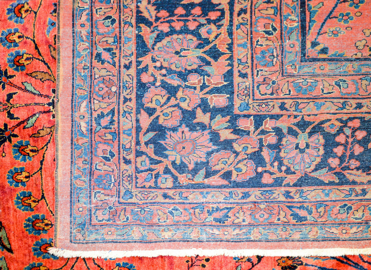 Majestic Early 20th Century Sarouk Mohajeran Rug For Sale