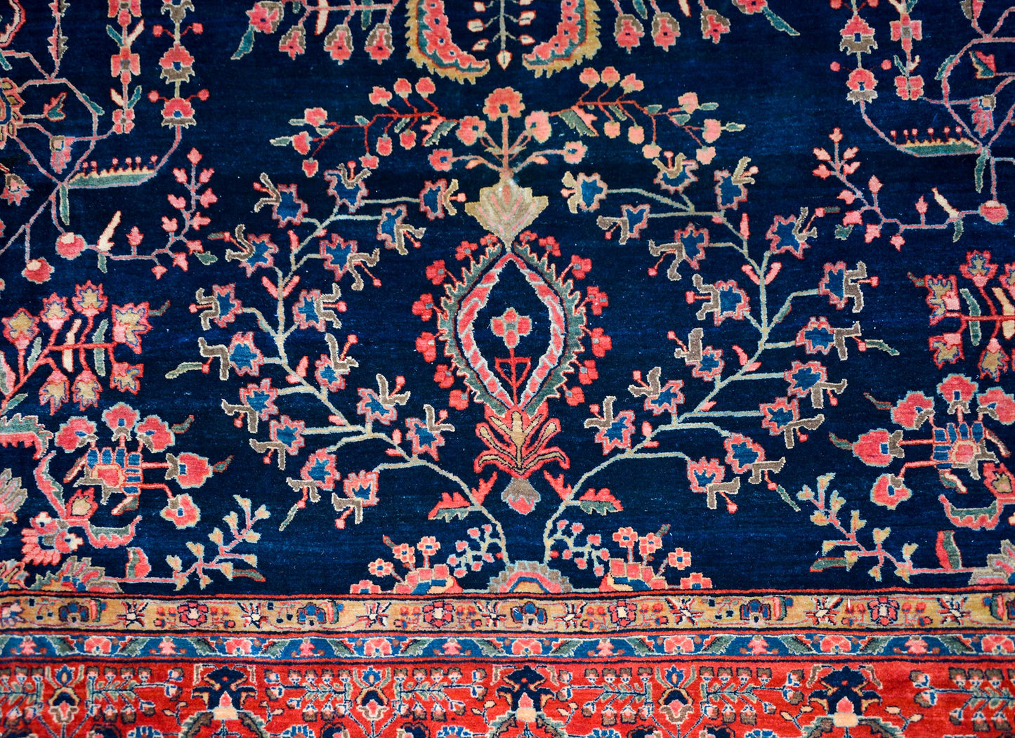 Early 20th Century Sarouk Mohajeran Rug For Sale