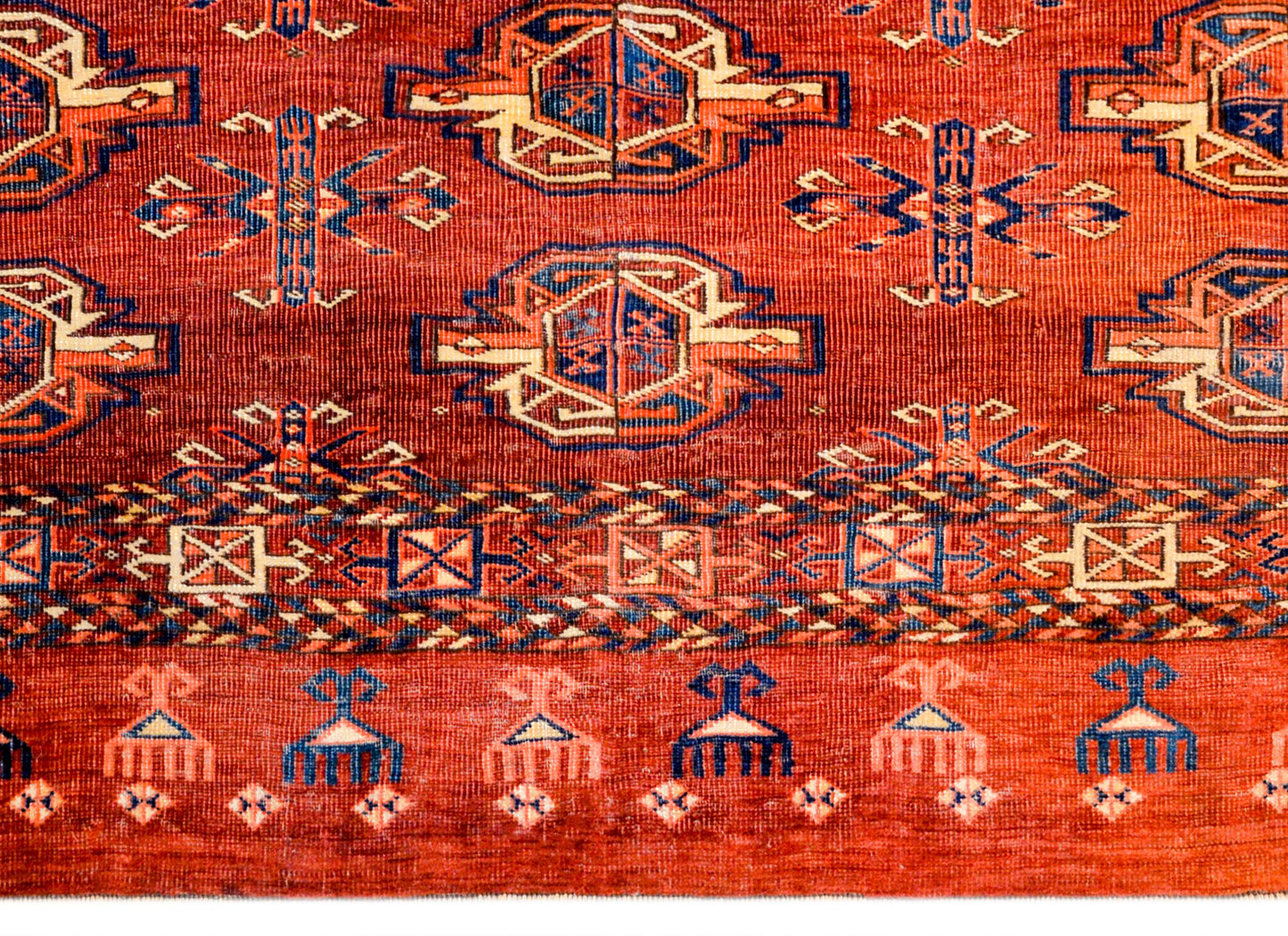 Early 20th Century Teke Bag Face Rug For Sale