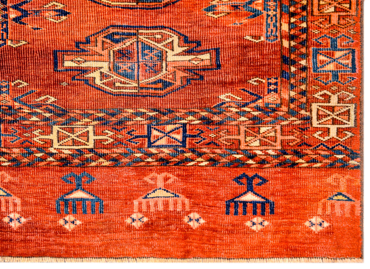 Early 20th Century Teke Bag Face Rug For Sale