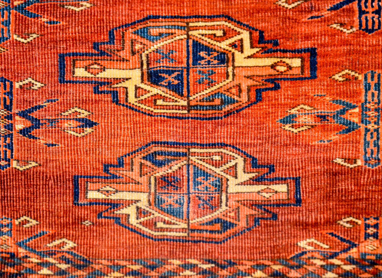 Early 20th Century Teke Bag Face Rug For Sale