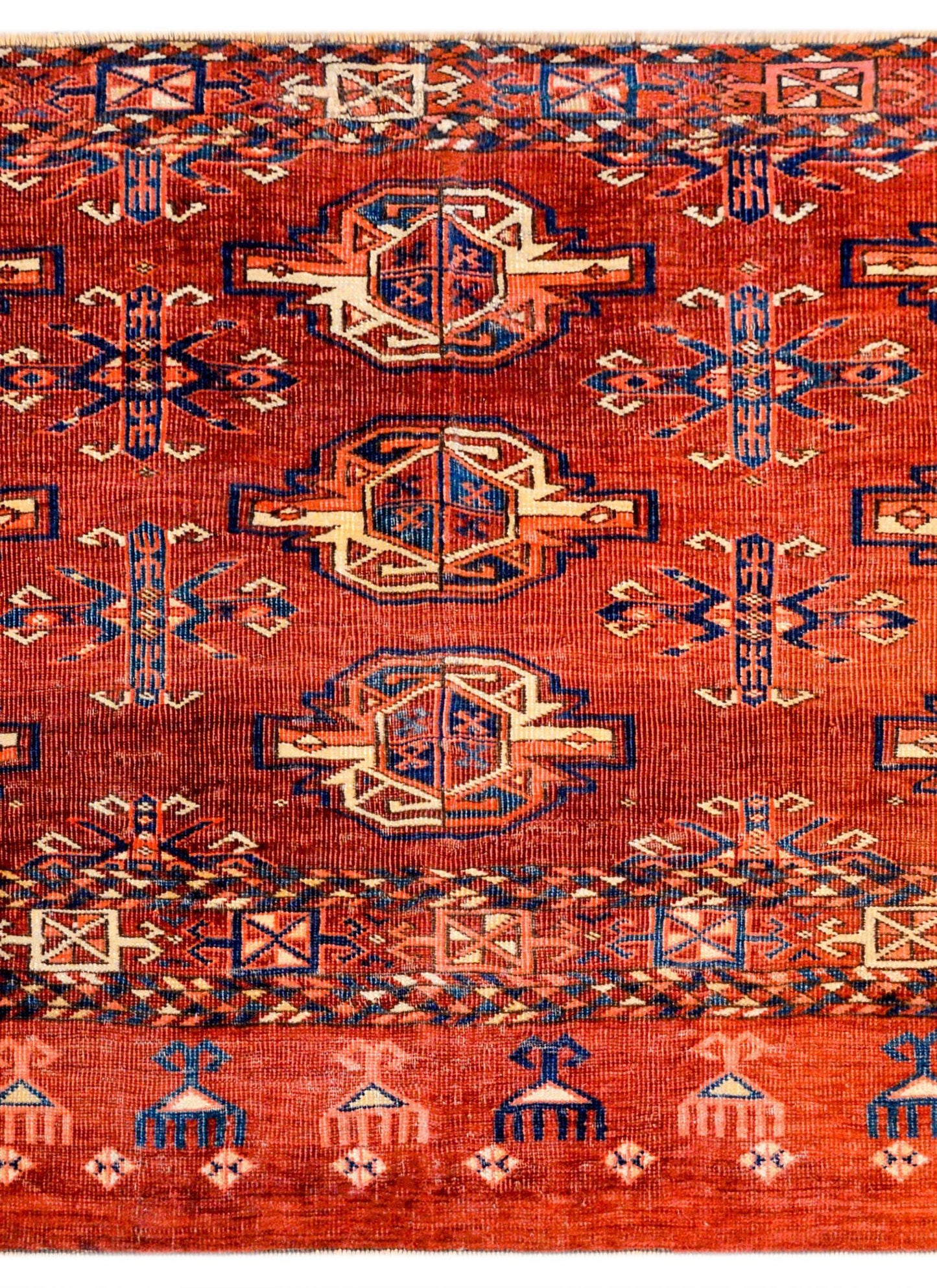 Early 20th Century Teke Bag Face Rug For Sale