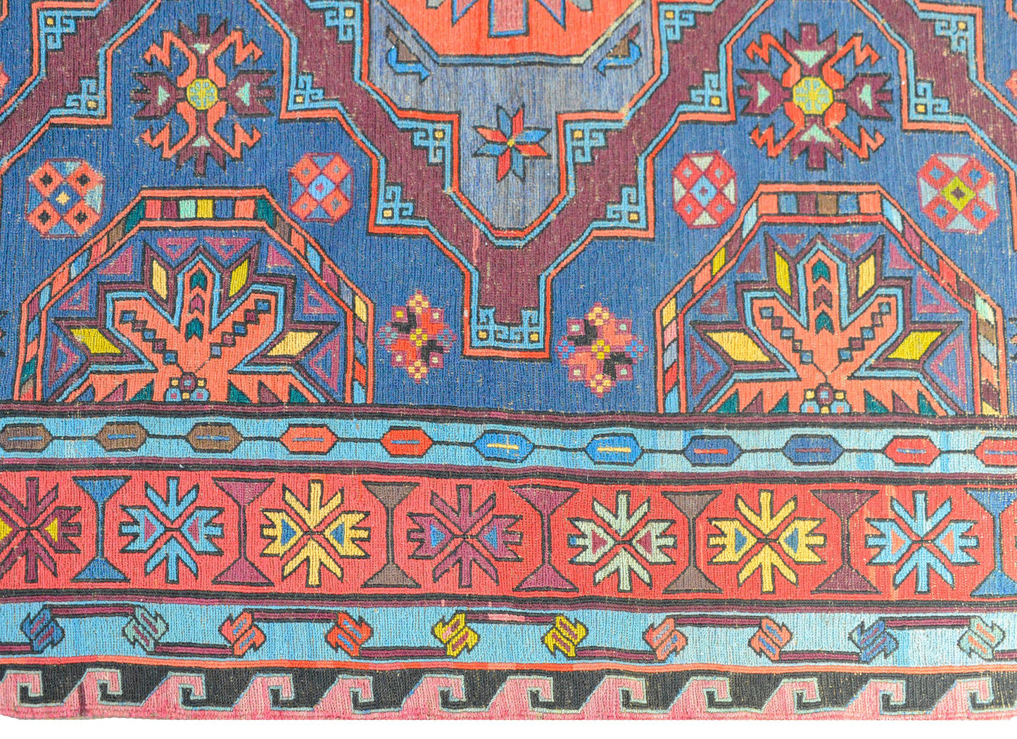 Bold Vintage Soumak Rug For Sale