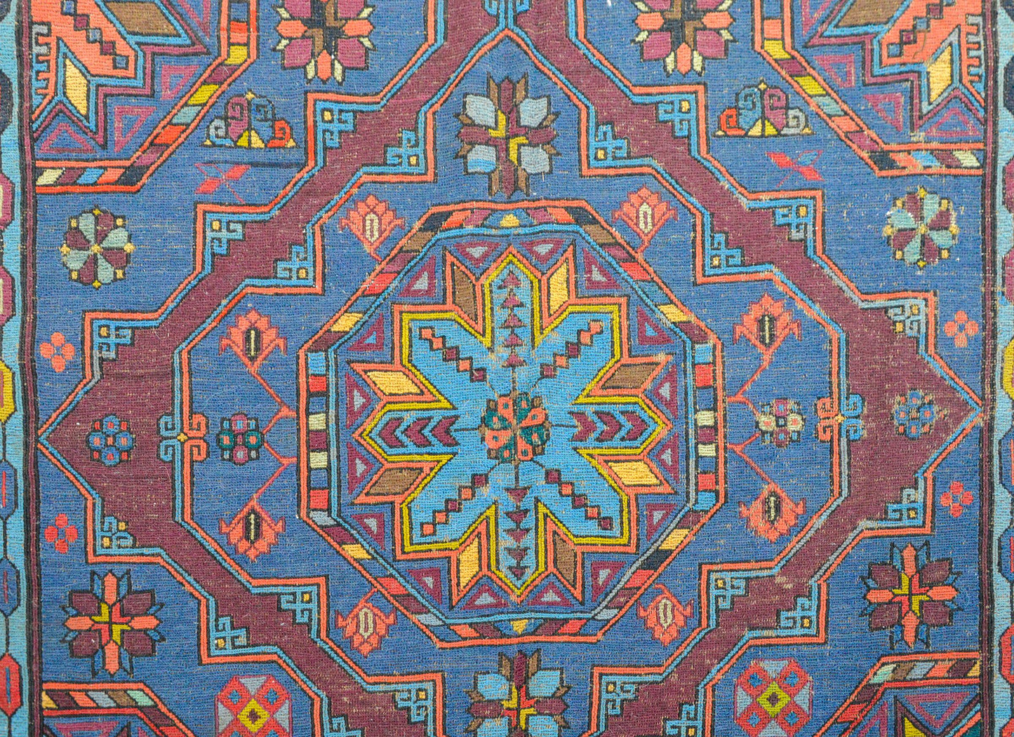 Bold Vintage Soumak Rug For Sale