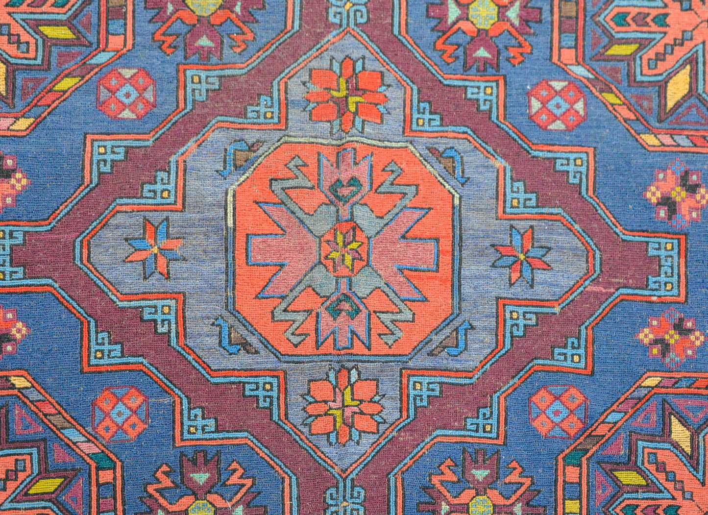 Bold Vintage Soumak Rug For Sale