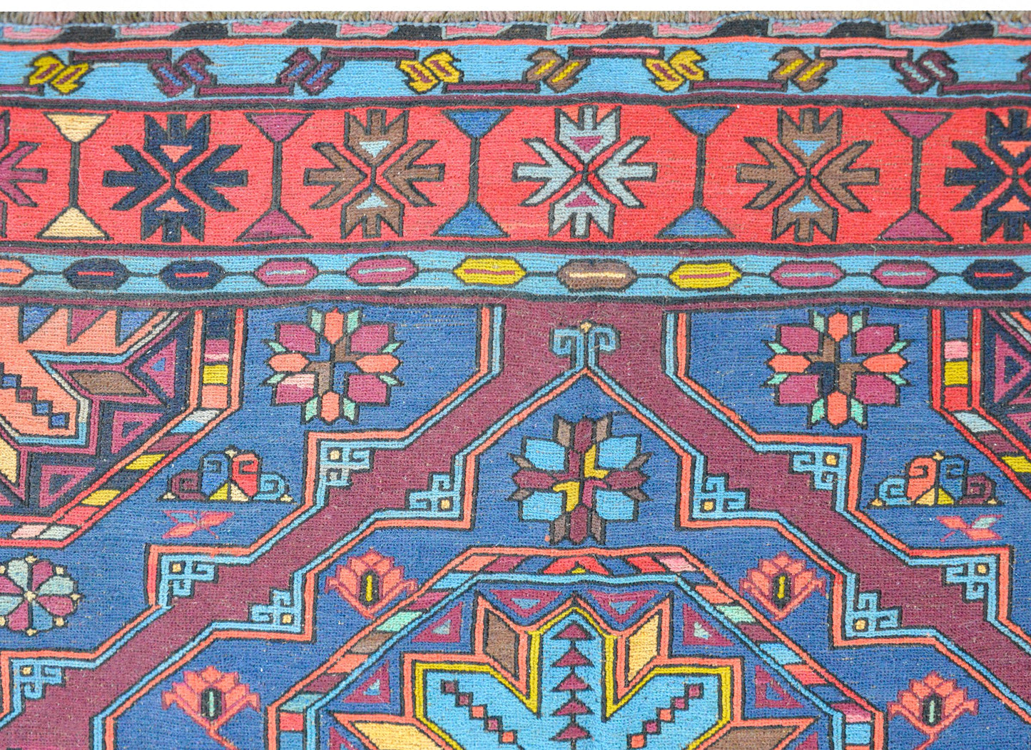 Bold Vintage Soumak Rug For Sale