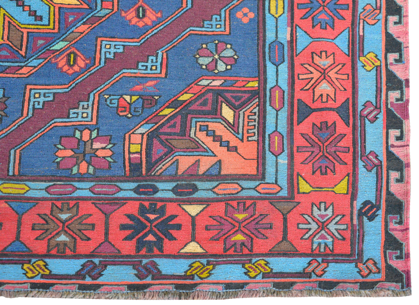 Bold Vintage Soumak Rug For Sale